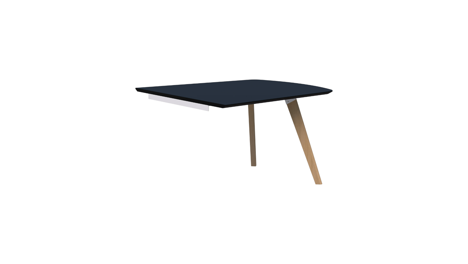 Tables 1200 x 1000 / Tasmanian Ash / Black Velvet Soft Matt HPL Oslo Trapezium Wall mounted Table