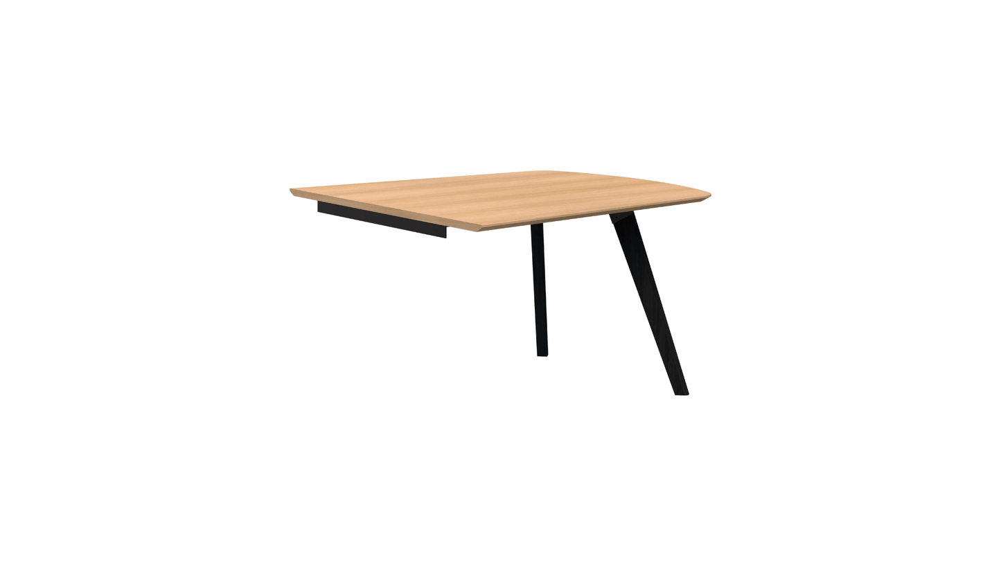 Tables 1200 x 1000 / Tasmanian Ash Stained Black / Tasmanian Oak Veneer Oslo Trapezium Wall mounted Table