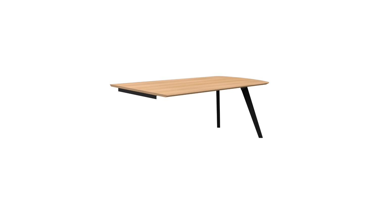 Tables 1800 x 1000 / Tasmanian Ash Stained Black / Tasmanian Oak Veneer Oslo Trapezium Wall mounted Table