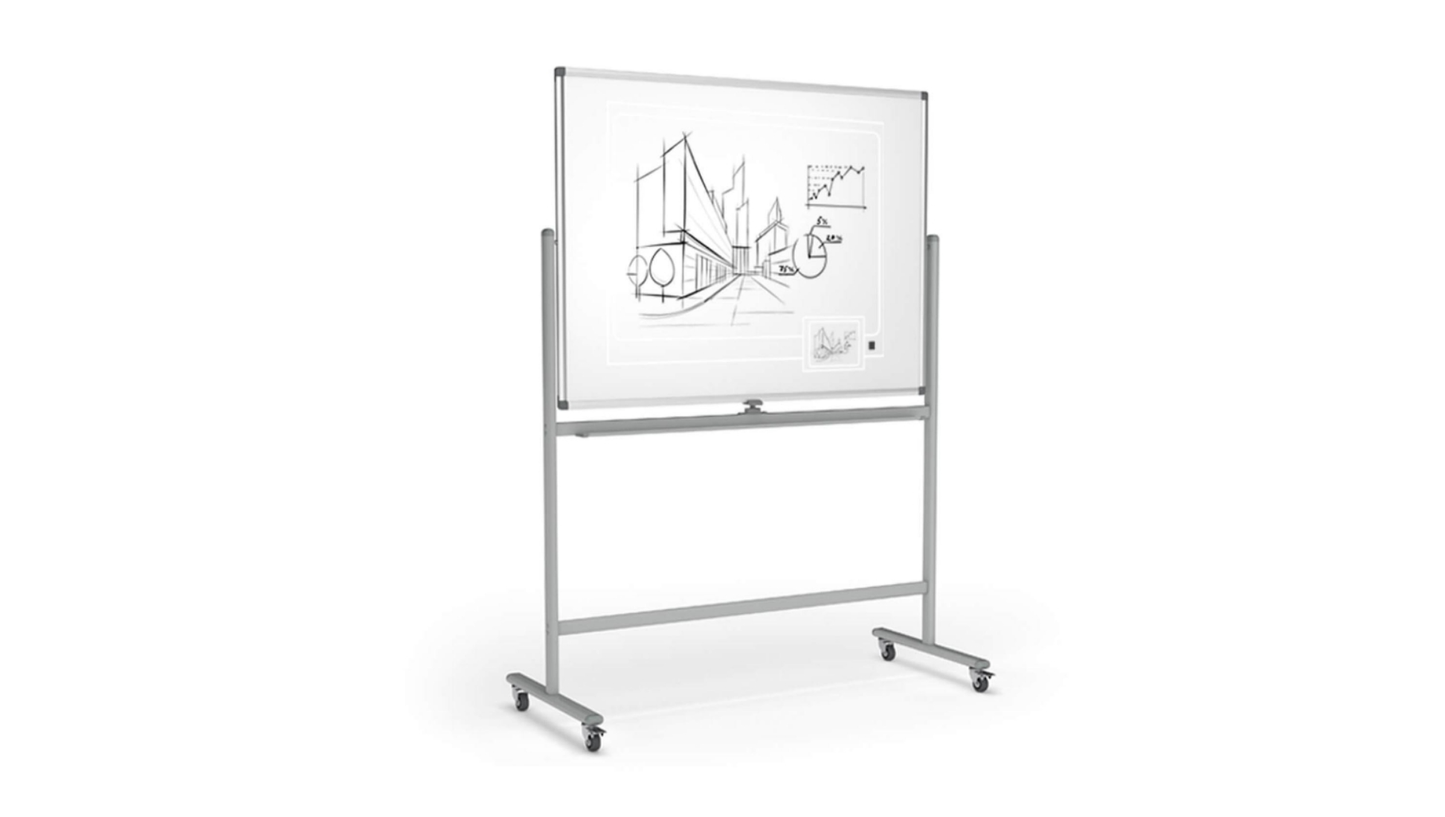 Porcelain Mobile Pivoting Whiteboard - McGreals
