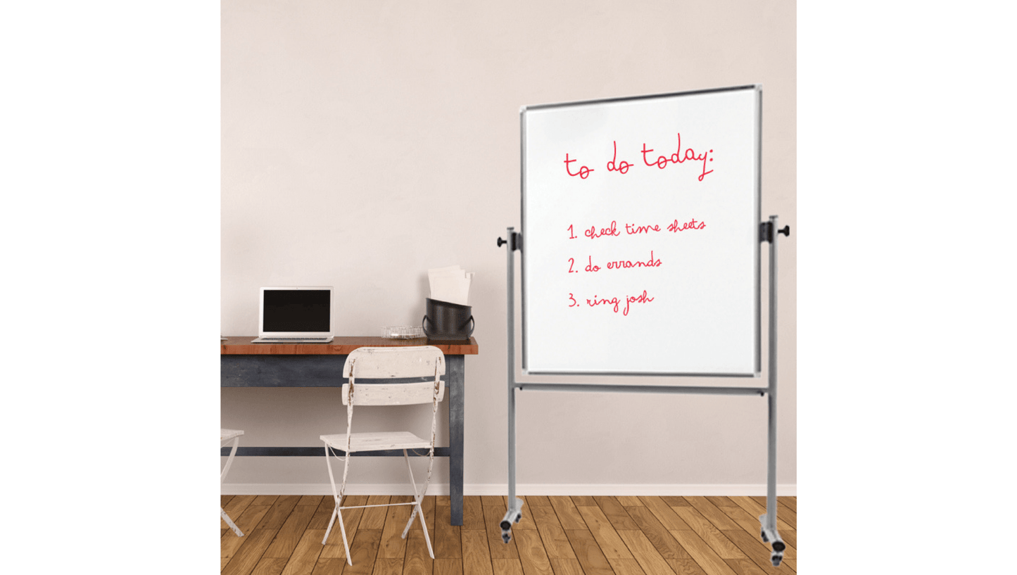 Accessories Porcelain Mobile Pivoting Whiteboard