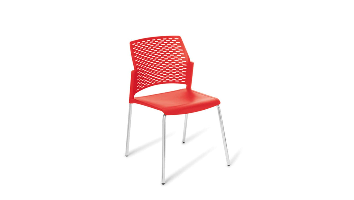 Seating 4 Leg / Chrome / Red Punch Chair