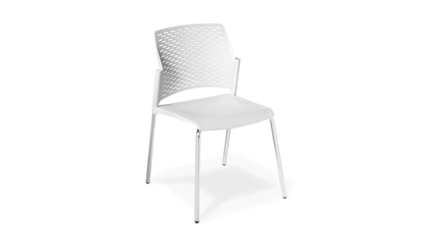 Seating 4 Leg / Chrome / White Punch Chair