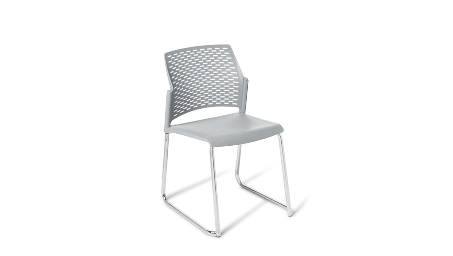 Seating Sled / Chrome / Black Punch Chair