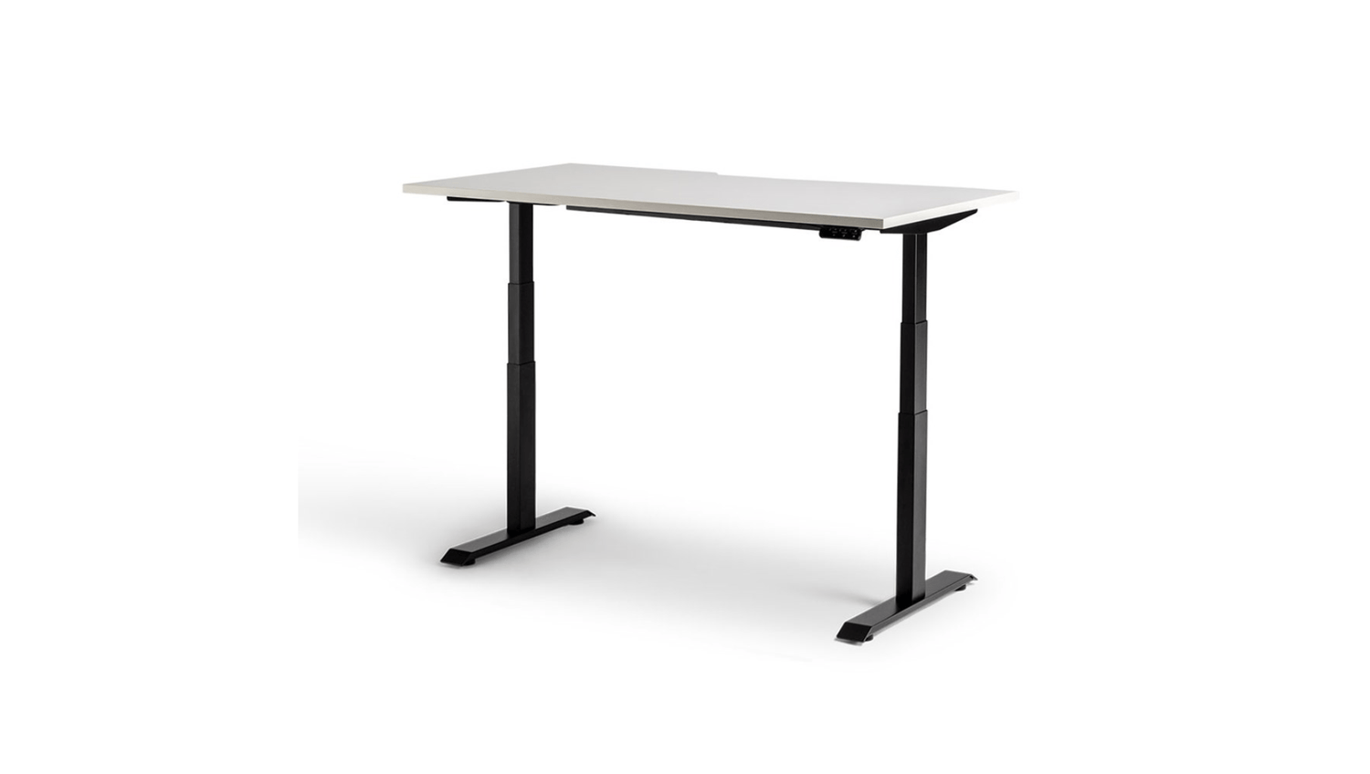 Desks 1200x600 / Black / White Rise Electric Straight Desk