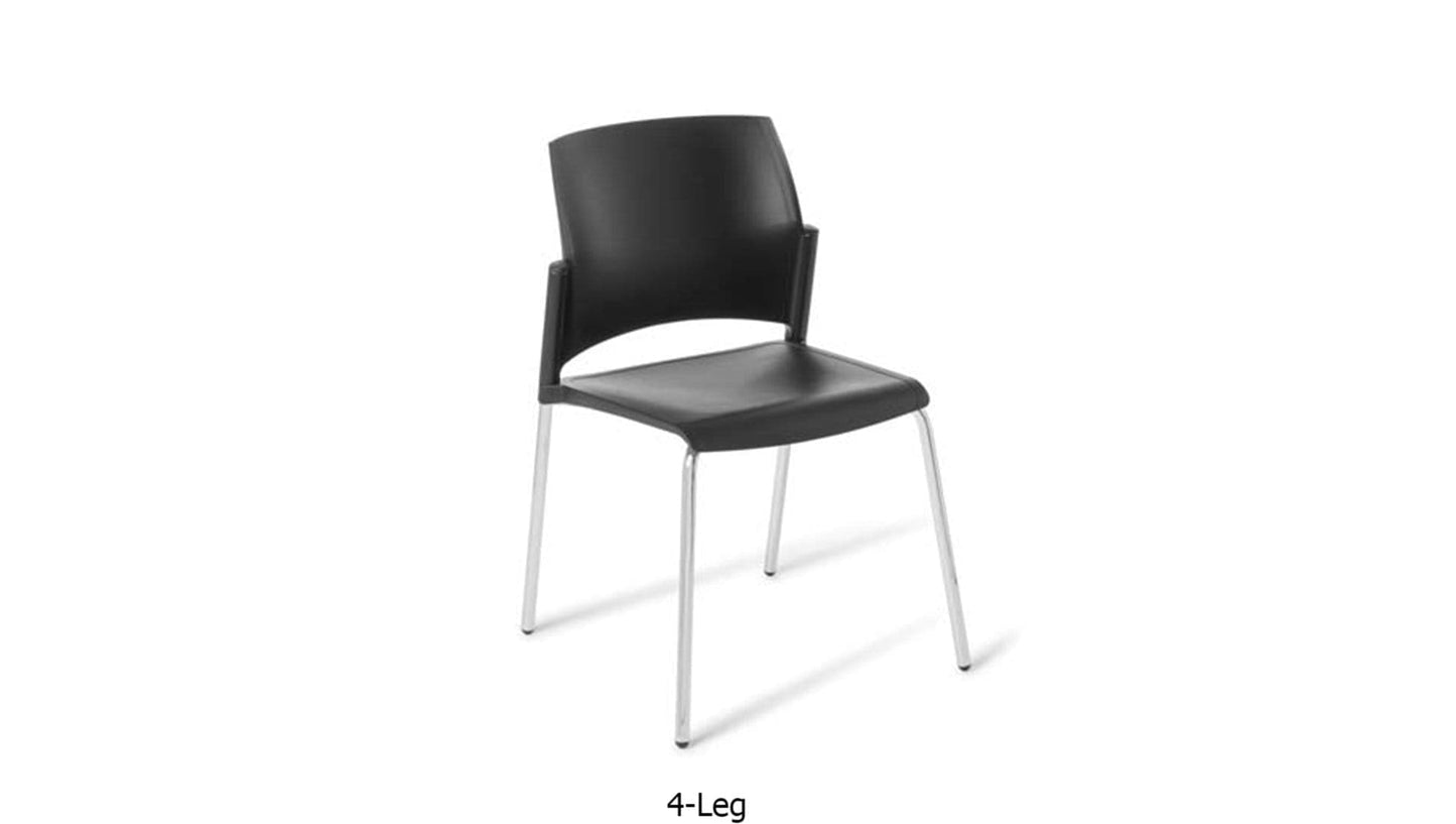 Seating 4-Leg / Black Spring Chair
