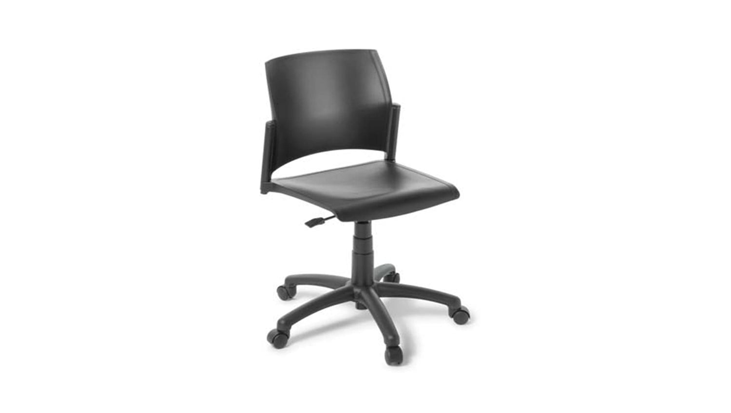 Seating Black Poly Shell Spring Swivel Chair