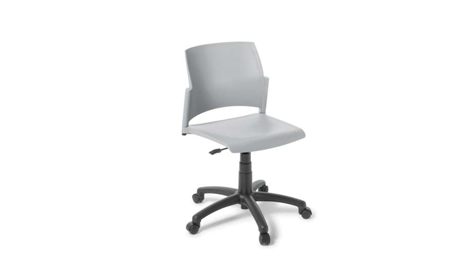 Seating Grey Poly Shell Spring Swivel Chair