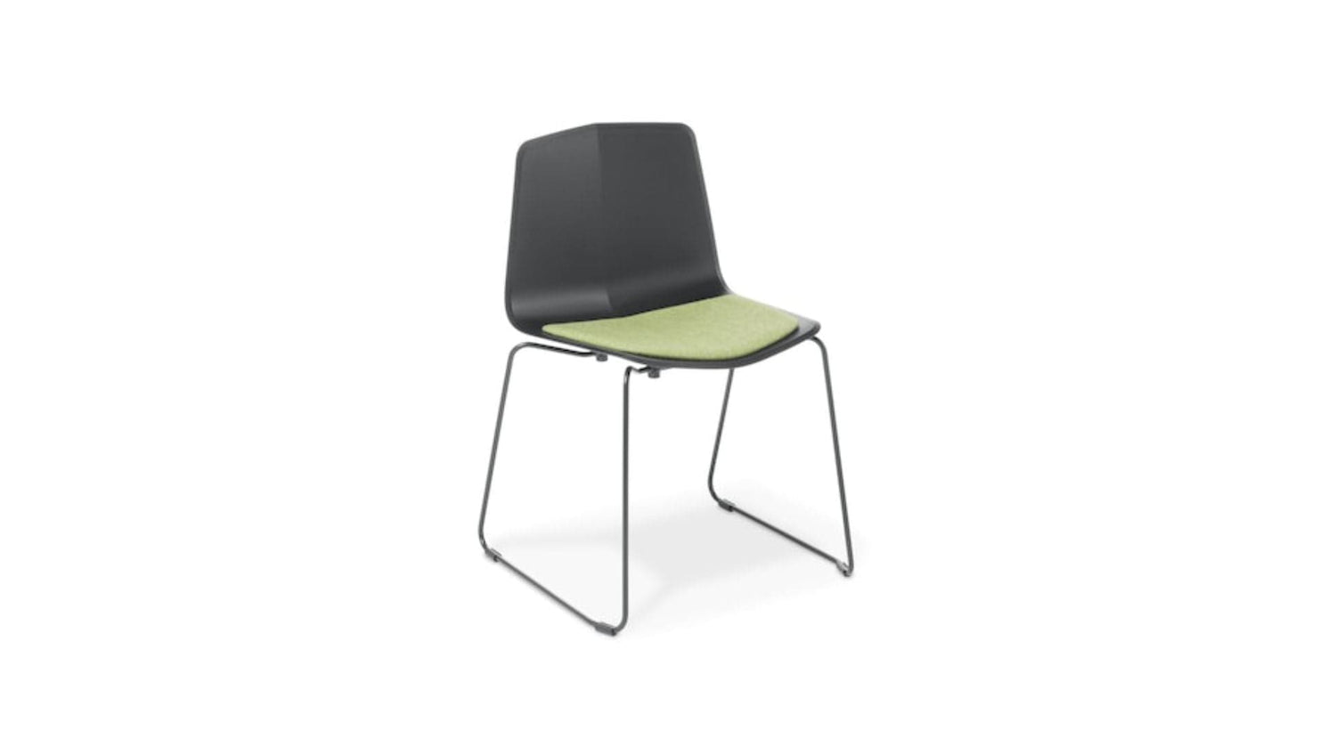 Seating Sled / Black / Seat upholstered Stratos Chair