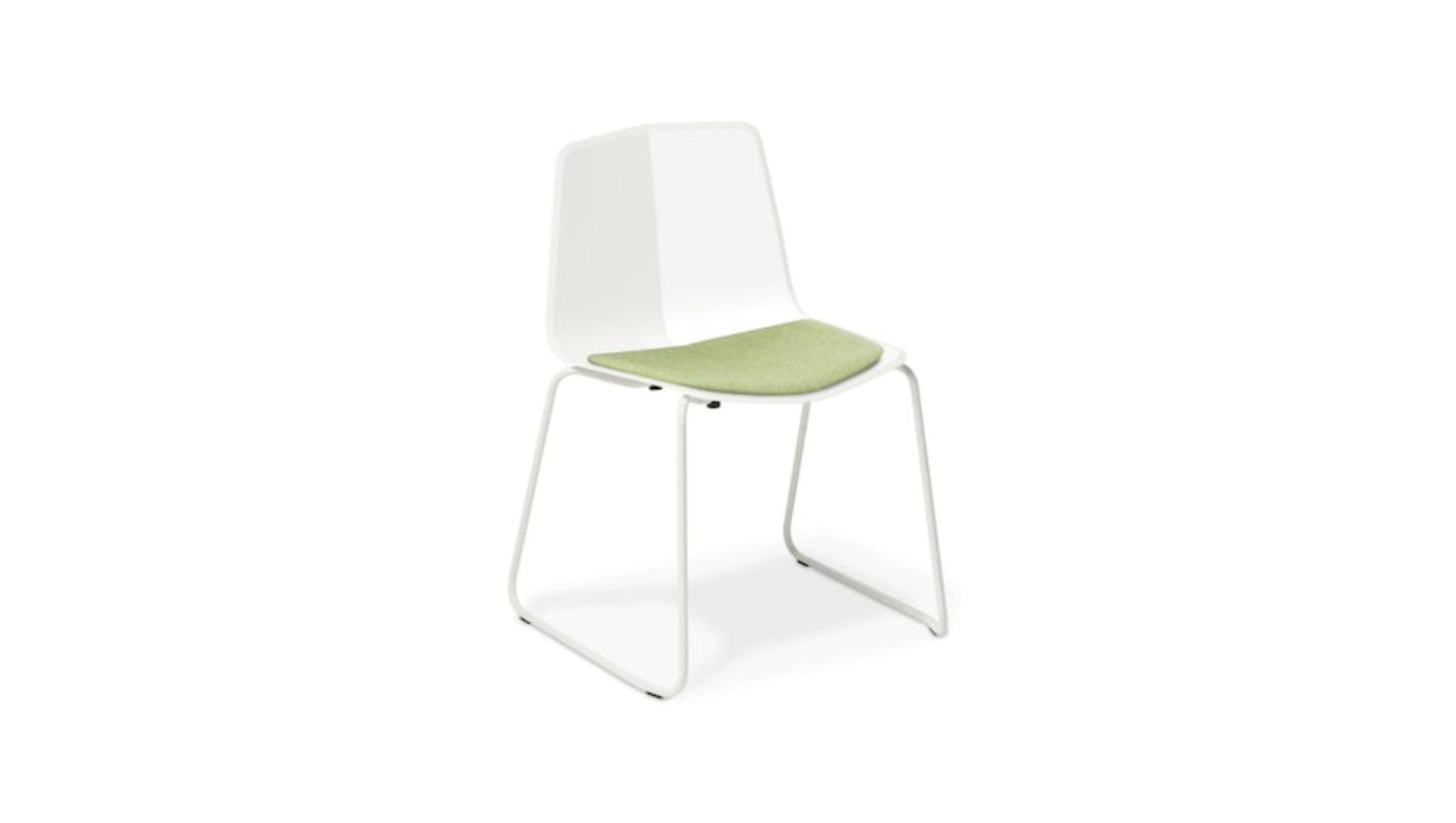 Seating Sled / White / Seat upholstered Stratos Chair