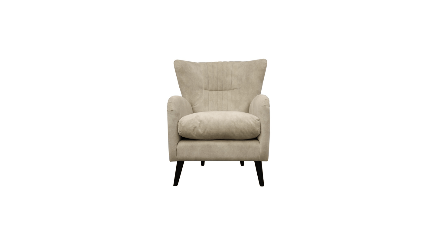 Soft Seating Natural Theo Velvet Armchair